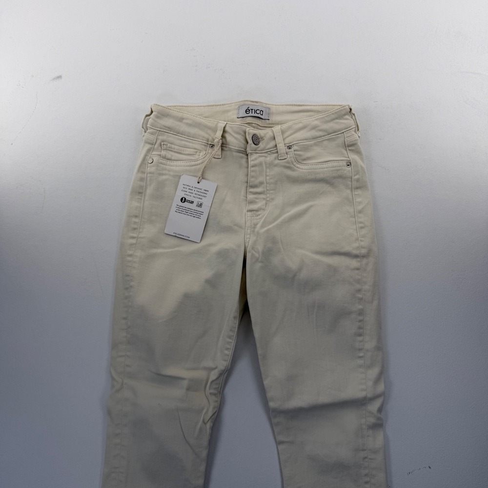Ética Skinny Jeans Women's Cream Eco Stretch Denim - Size 27 - NWT - Picture 5 of 13